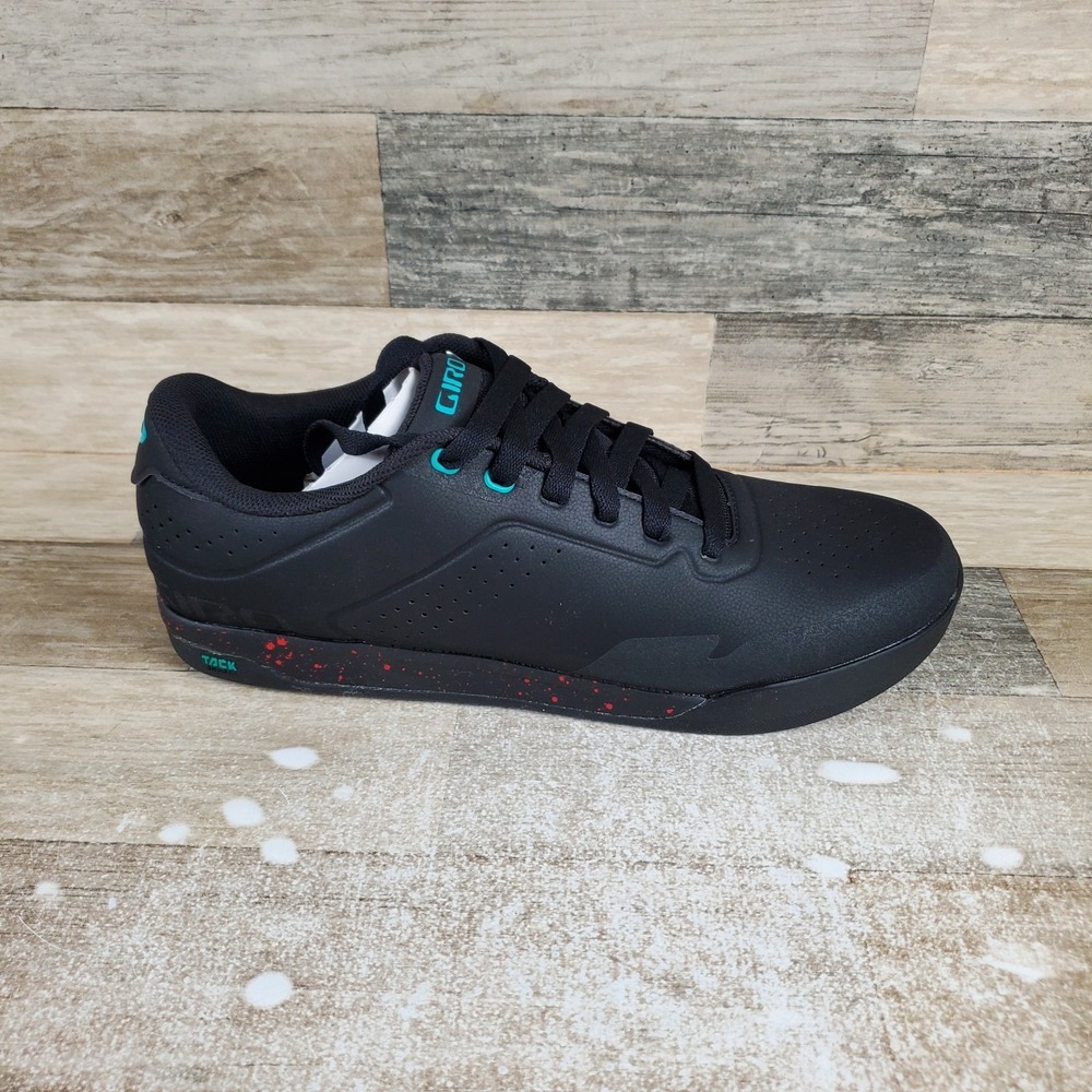 Giro Latch Mens Cycling Shoes Sz 12 Black Leather Lace-Up Low Top Round Toe